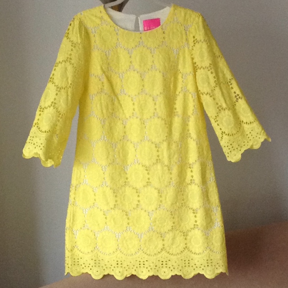 💛 Lilly Pulitzer - Mariella Crochet Scallop Dress